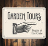 Garden Tours Directional Sign - Berkeley Haven