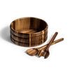 Handcrafted Acacia Wood Salad Bowl with Serving Utensils - Berkeley Haven