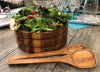 Handcrafted Acacia Wood Salad Bowl with Serving Utensils - Berkeley Haven