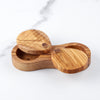 Handcrafted in Estonia Olive Wood Salt and Pepper Box for Rustic & Refined - Berkeley Haven