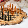 Handcrafted Olive Wood Chess Set with Natural Edges - Berkeley Haven