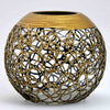 Handpainted Glass Vase | Gold Infinity | Painted Pink Flowers Art Glas - Berkeley Haven