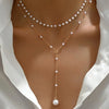 Imitation Pearl Necklace Fashion Long Tassel Pendant Chain - Berkeley Haven