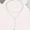 Imitation Pearl Necklace Fashion Long Tassel Pendant Chain - Berkeley Haven