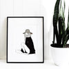 Leopard Hat Woman Art Print - Berkeley Haven