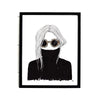 Leopard Shade Black Turtleneck Woman Art Print - Berkeley Haven