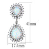 LOS879 - Rhodium 925 Sterling Silver Earrings with Semi - Precious Opal - Berkeley Haven