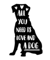Love and a Dog - Metal Wall Art - Berkeley Haven