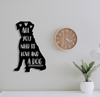 Love and a Dog - Metal Wall Art - Berkeley Haven