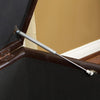 Marbled Brown Leather Ottoman with Storage - Berkeley Haven