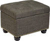 Modern Gray Ottoman with Storage Space - Berkeley Haven