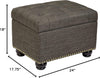 Modern Gray Ottoman with Storage Space - Berkeley Haven