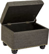 Modern Gray Ottoman with Storage Space - Berkeley Haven