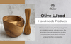 Olive Wood Rustic Mortar and Pestle - Berkeley Haven