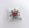 Poinsettia Holly Pillow - Berkeley Haven