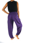 Purple Women Boho Pants Hippie Pants Yoga Pants Harem - Berkeley Haven