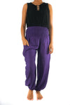 Purple Women Boho Pants Hippie Pants Yoga Pants Harem - Berkeley Haven