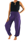 Purple Women Boho Pants Hippie Pants Yoga Pants Harem - Berkeley Haven