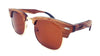 Real Ebony and ZebraWood Sunglasses With Bamboo Case, Tea Polarized - Berkeley Haven
