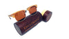 Real Ebony and ZebraWood Sunglasses With Bamboo Case, Tea Polarized - Berkeley Haven