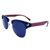 Real Walnut Wood Club Style Sunglasses With Bamboo Case, Polarized - Berkeley Haven