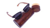 Real Walnut Wood Club Style Sunglasses With Bamboo Case, Polarized - Berkeley Haven