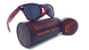 Red Bamboo Tortoise Framed Sunglasses With Wood Case, Artisan Engraved - Berkeley Haven