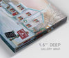 Red Barn Christmas Canvas: Winter Farm Decor Art - Berkeley Haven