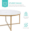 Round Coffee Table, Modern Boho Home Décor - Berkeley Haven
