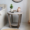 Rustic French Country End Table with Storage Shelf - Berkeley Haven