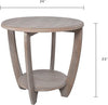 Rustic French Country End Table with Storage Shelf - Berkeley Haven