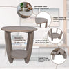 Rustic French Country End Table with Storage Shelf - Berkeley Haven