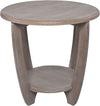 Rustic French Country End Table with Storage Shelf - Berkeley Haven