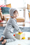 Smart Footed One - Piece + Bib - Gray - Berkeley Haven