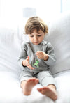 Smart Footed One - Piece + Bib - Gray - Berkeley Haven