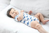 Smart Short Sleeve Baby Bodysuit + Bib - Blue Whale - Berkeley Haven