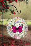 Spring Home Decor Pink Butterfly Garden Wind Spinner - Berkeley Haven