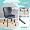 The Black Minimalist Ergonomic Dining Chair Comes In A Pack Of 4, With - Berkeley Haven