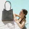 Toko Recycled Woven Tote Bag, in Navy - Berkeley Haven