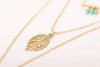 Turquoise Leaf Feather Multi Layer Necklace - Berkeley Haven