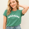 WEEKEND T-Shirt, Green Casual Tee, Relaxed Fit - Berkeley Haven