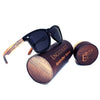 Zebrawood Sunglasses, Stars and Bars With Wooden Case, Polarized, - Berkeley Haven